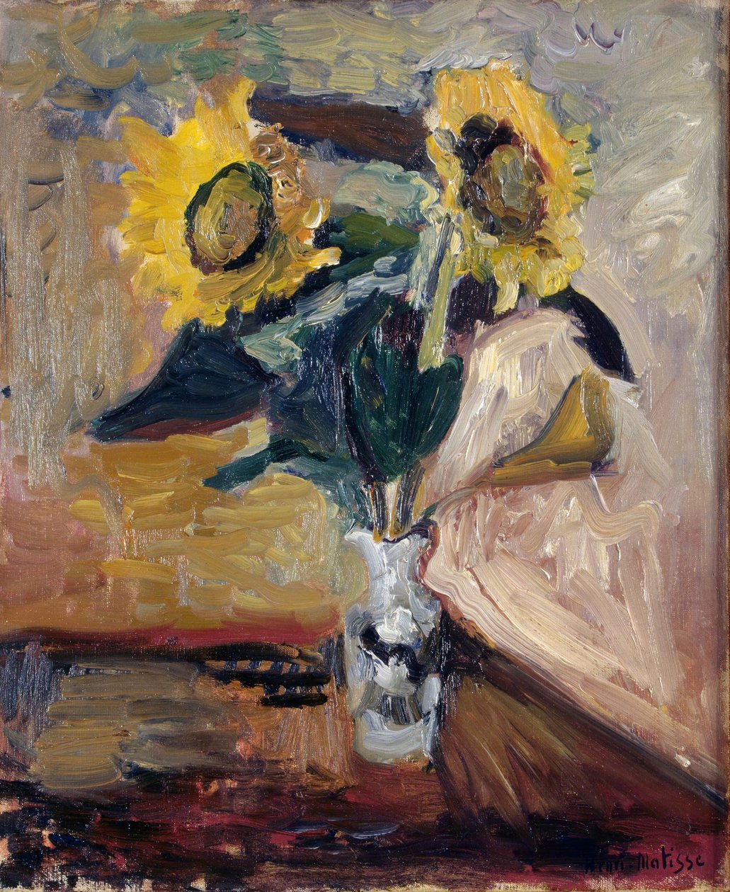 Napraforgó egy vázában alkotó: Henri Matisse