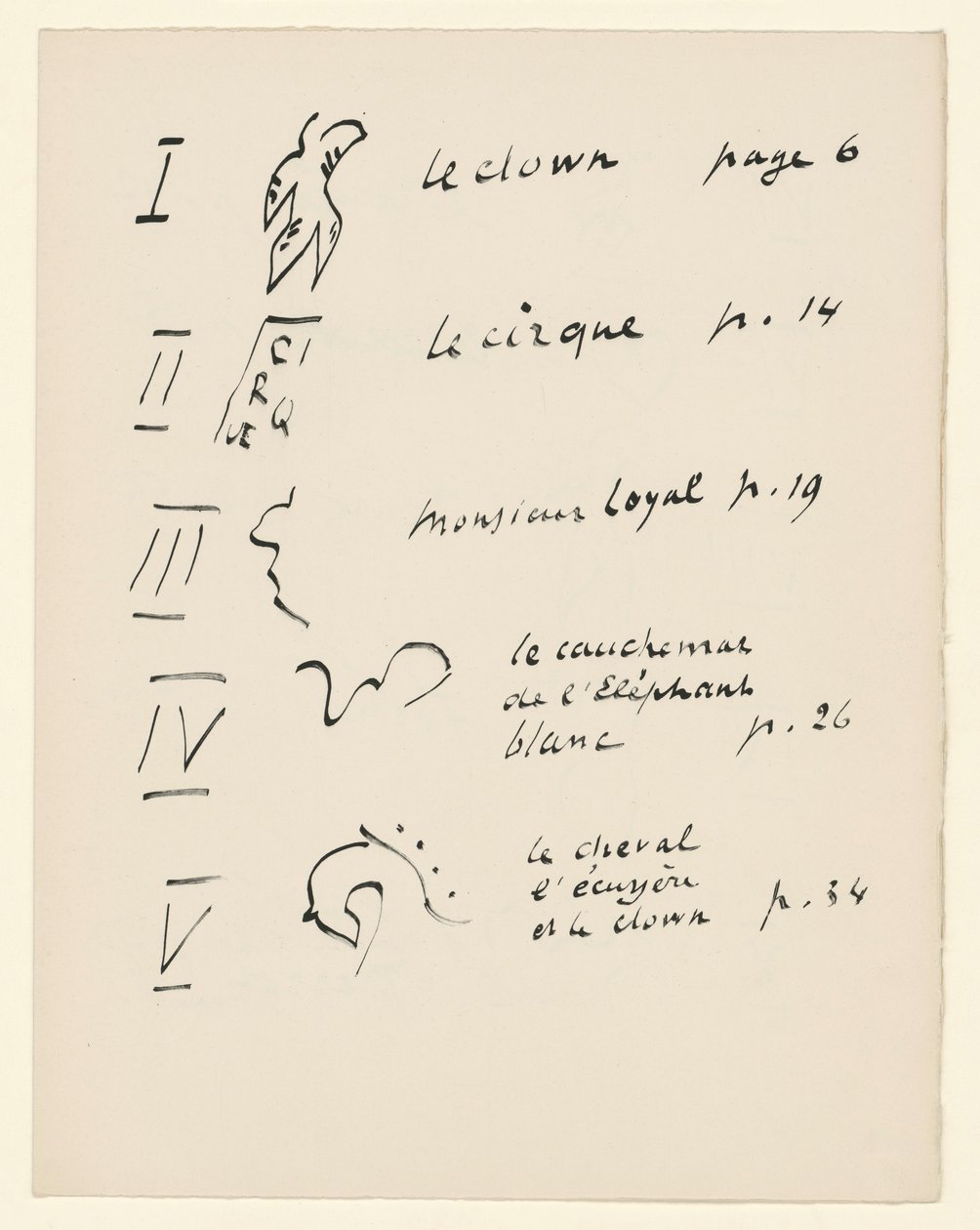Képek táblázata 1. A „Jazz”-ből. 149. o. alkotó: Henri Matisse