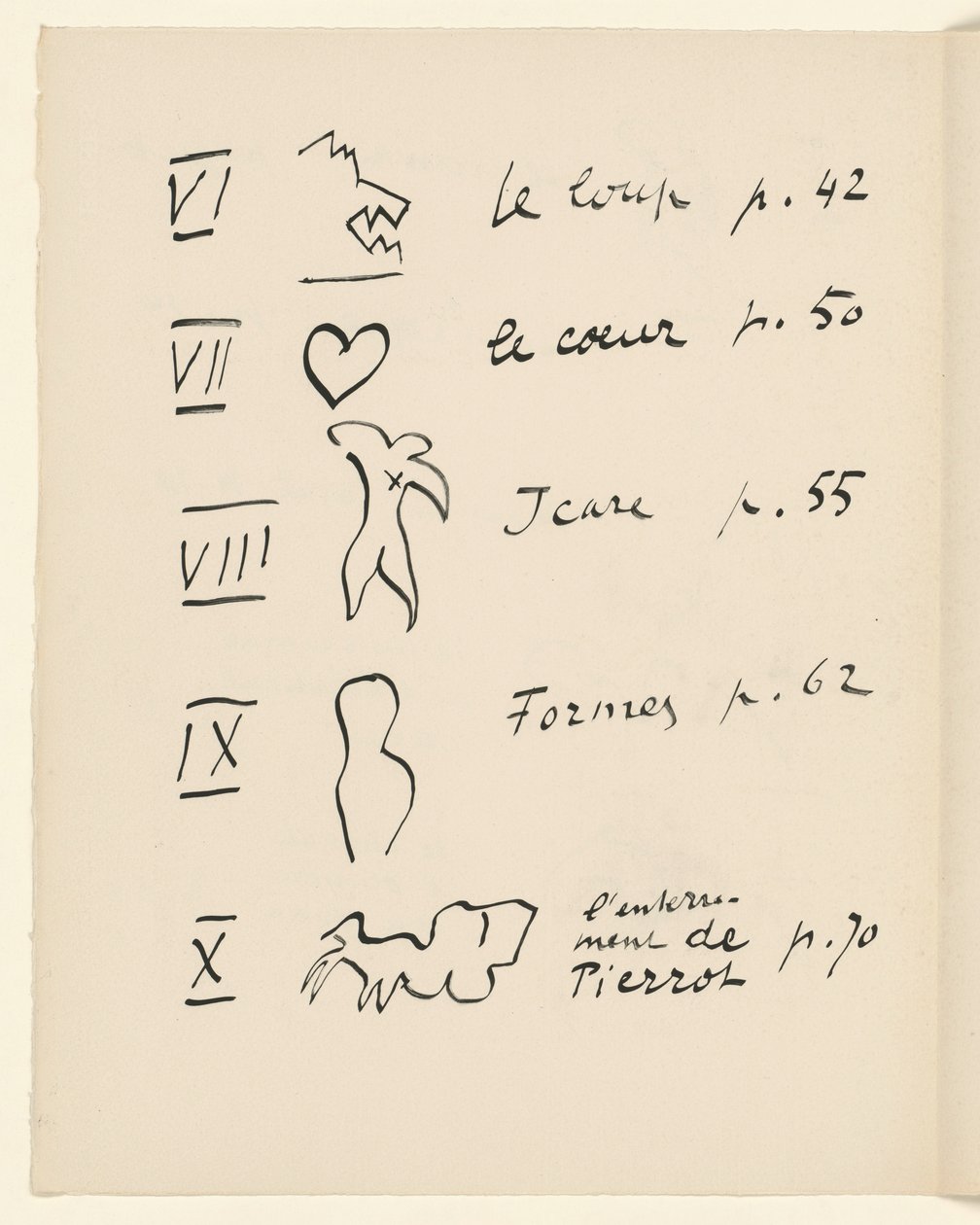 Képek jegyzéke 2. A "Jazz" című műből. 150. o. alkotó: Henri Matisse