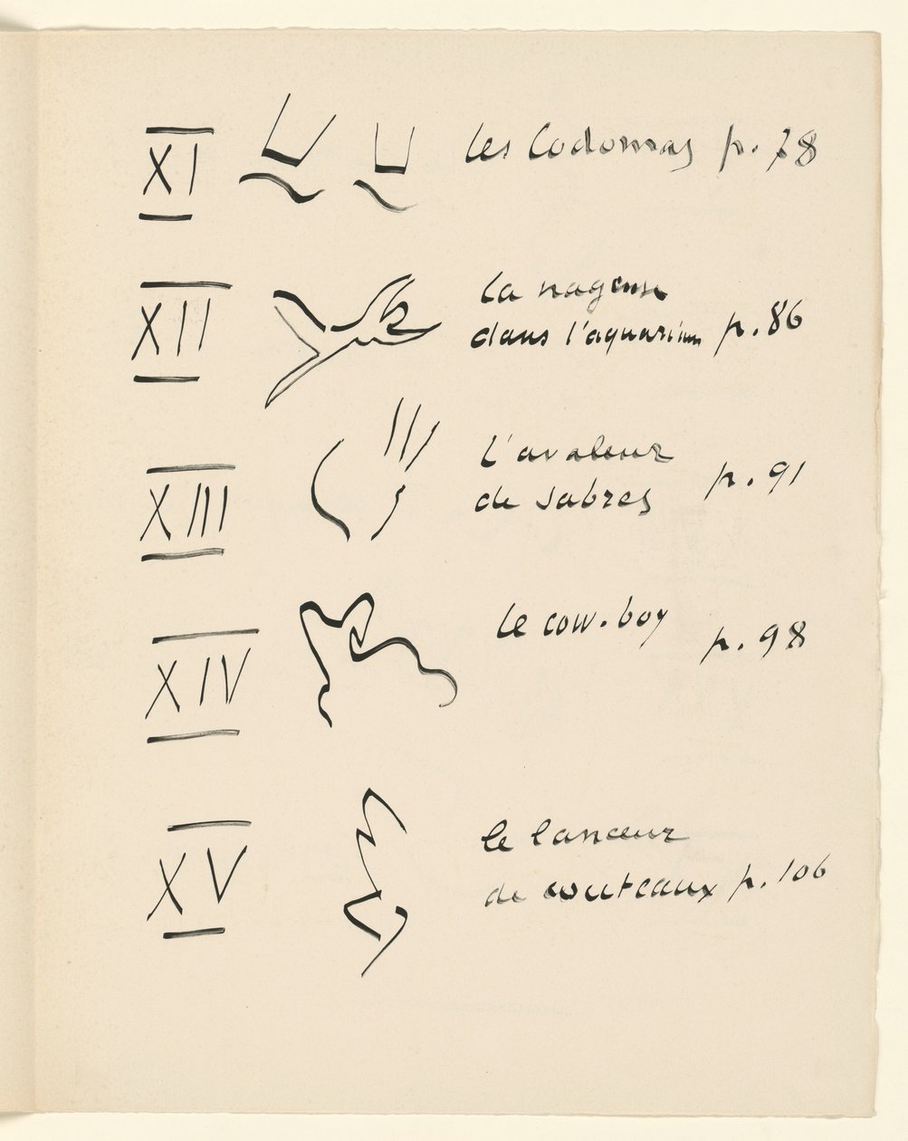 Képtábla 3. A „Jazz” című műből. 151. o. alkotó: Henri Matisse