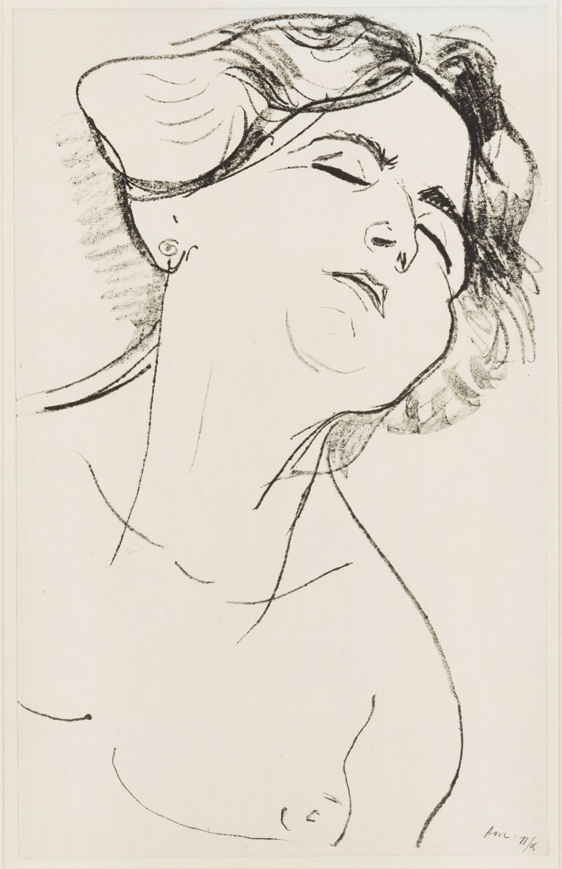Női fej, csukott szemmel alkotó: Henri Matisse