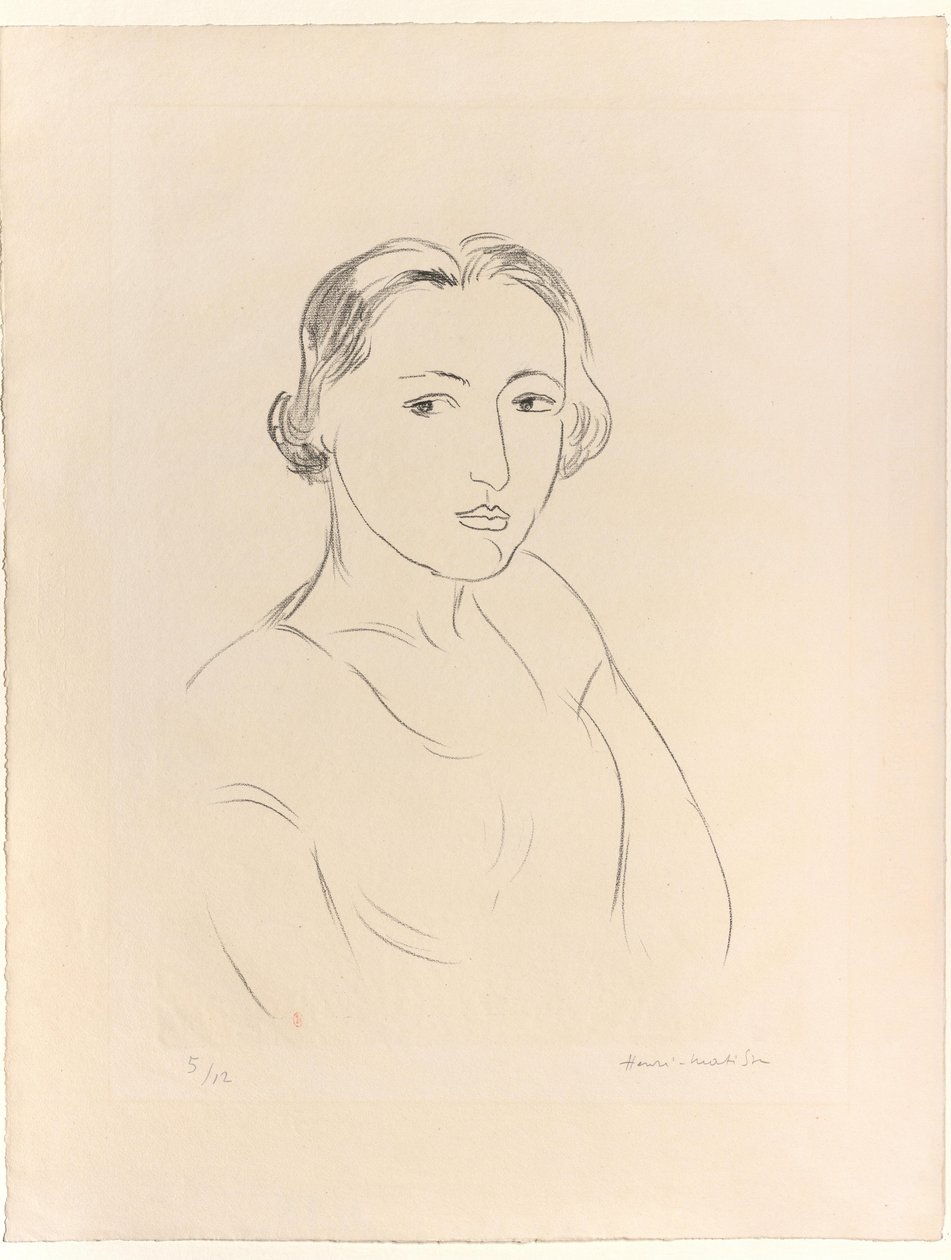 Fiatal nő arca alkotó: Henri Matisse