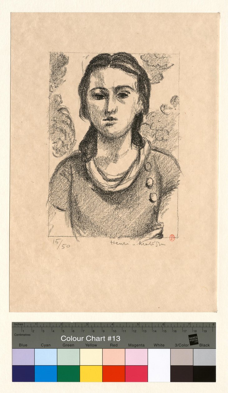 Egy fiatal lány feje alkotó: Henri Matisse