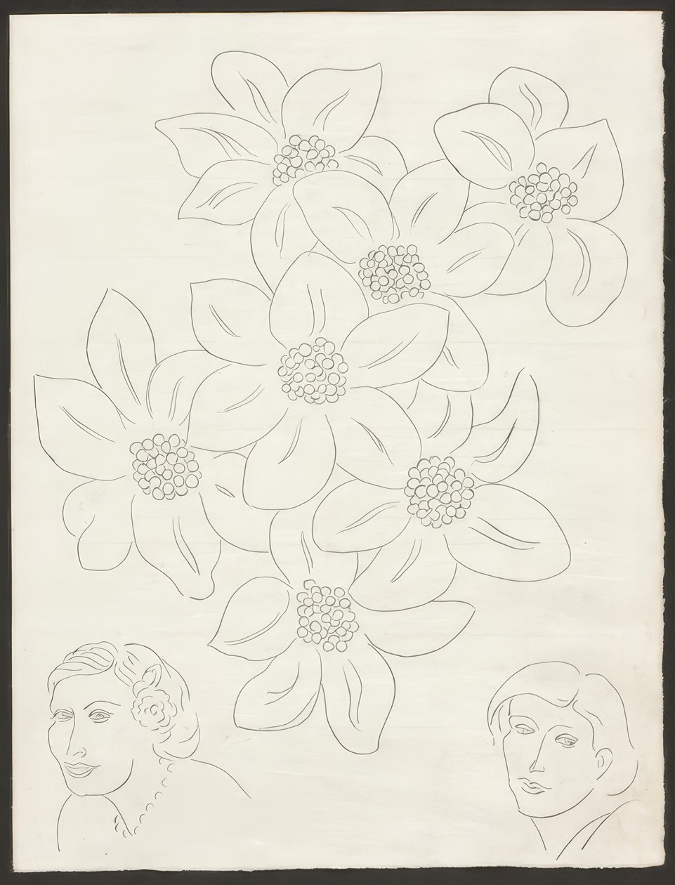 A virágok, hatodik lemez a Poesies de Mallarmé-ból alkotó: Henri Matisse