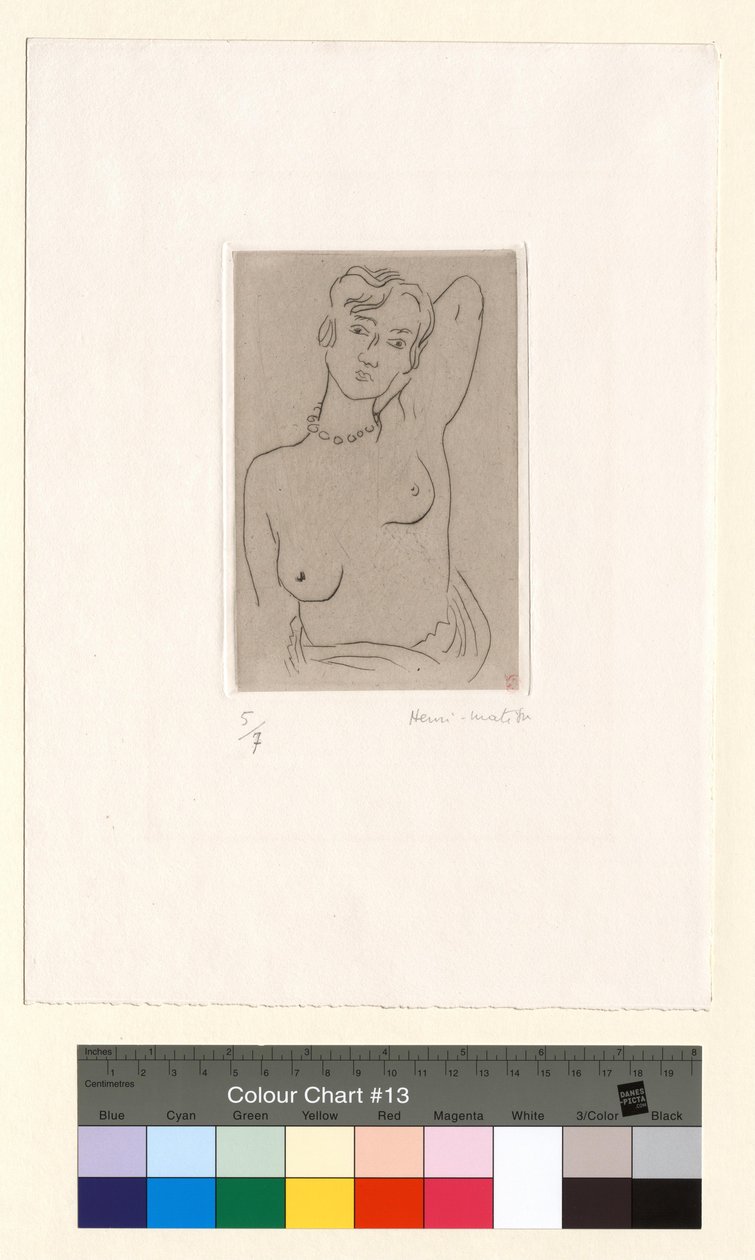 Torzó, bal kar a fej mögött alkotó: Henri Matisse