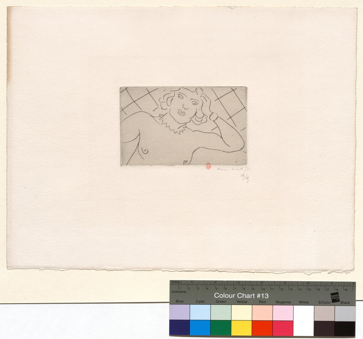 Felső rész, rombuszmintás háttér alkotó: Henri Matisse