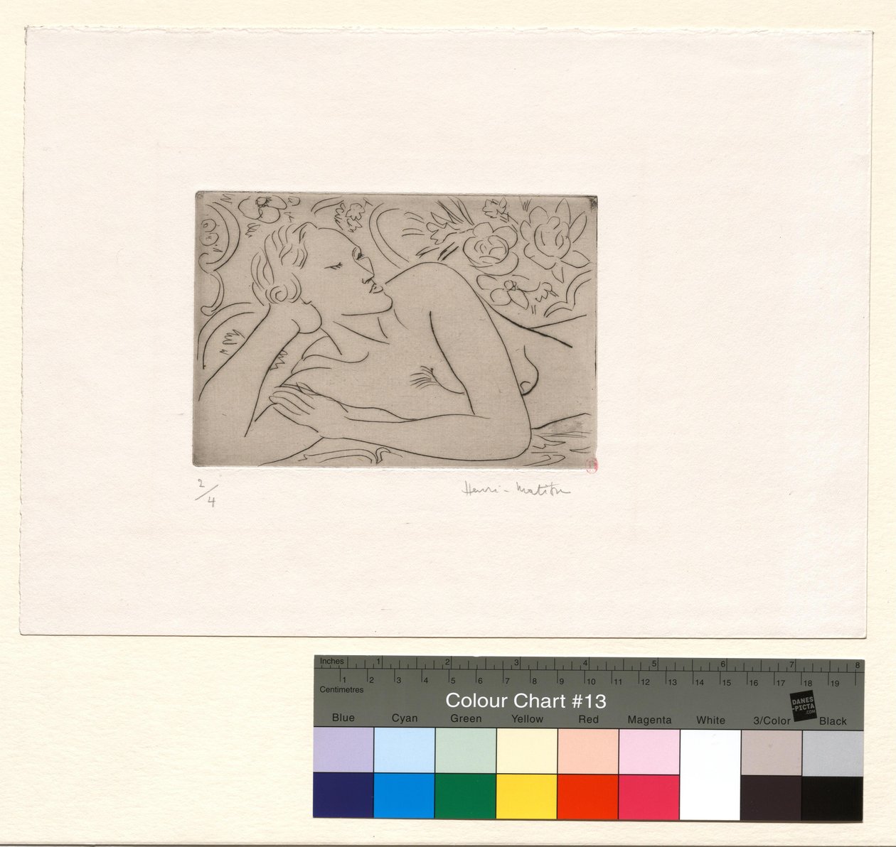 Torso, virágos háttér alkotó: Henri Matisse