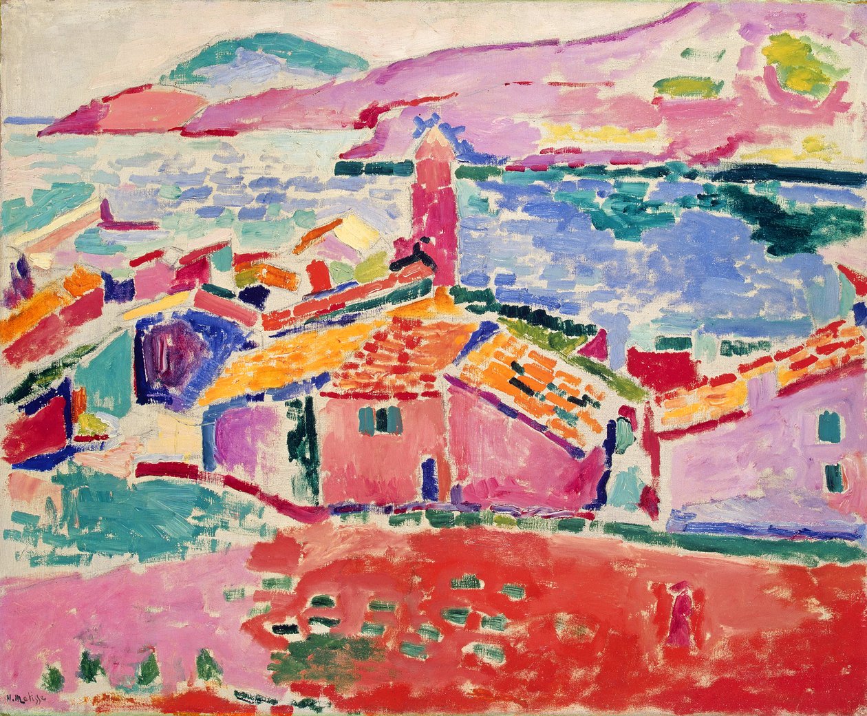 Collioure látképe, 1905 körüli (olaj, vászon) alkotó: Henri Matisse