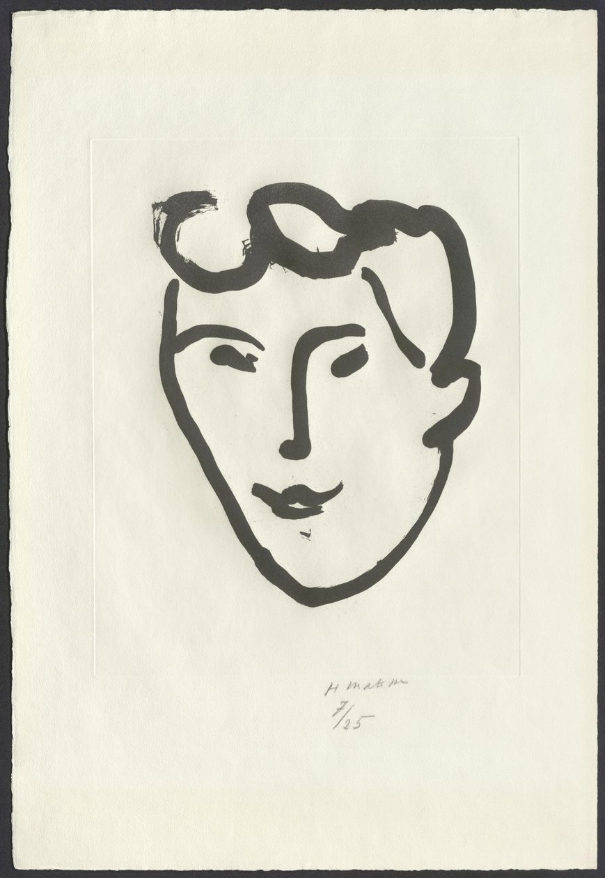 Női arc [Maszk tekercsekkel] alkotó: Henri Matisse