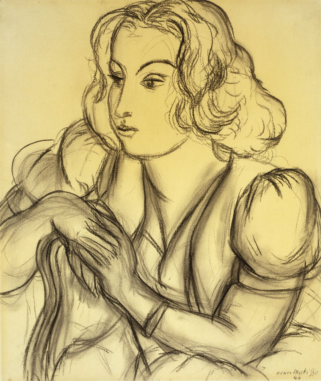 Nő támaszkodó; Femme Accoudee alkotó: Henri Matisse