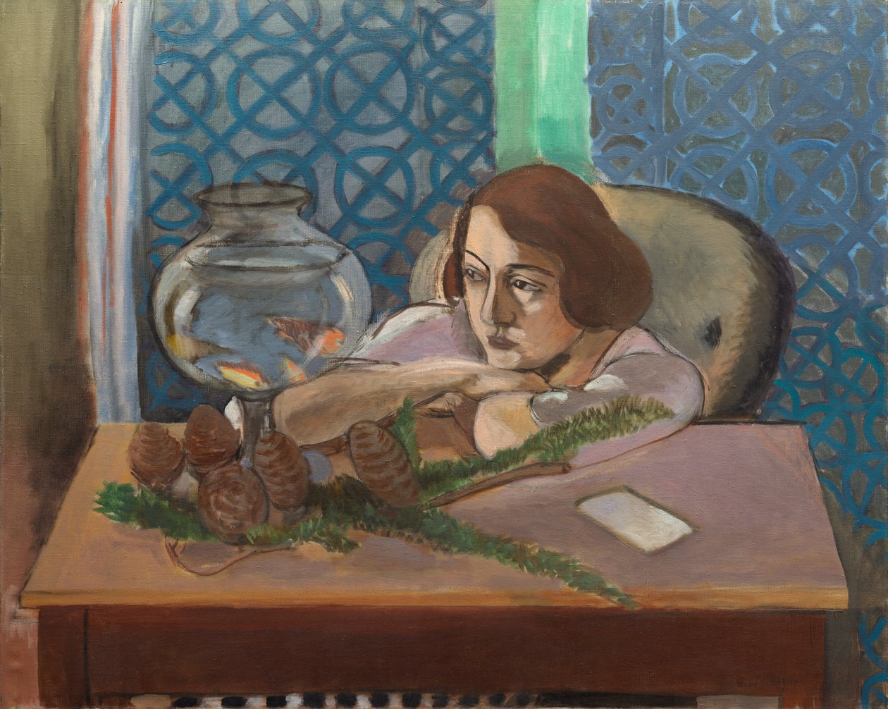 Nő az akvárium előtt alkotó: Henri Matisse