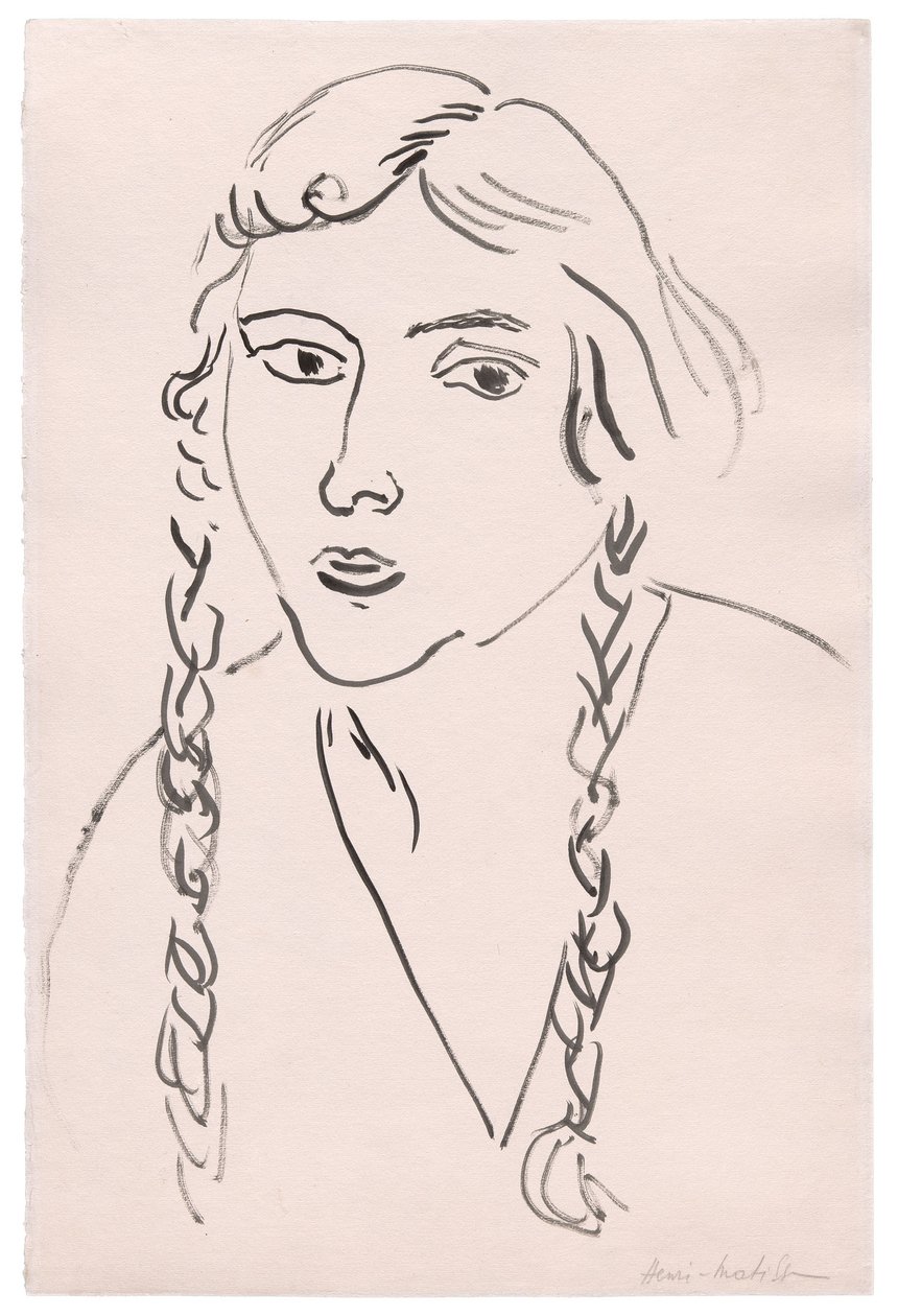 Fonott hajú kislány alkotó: Henri Matisse