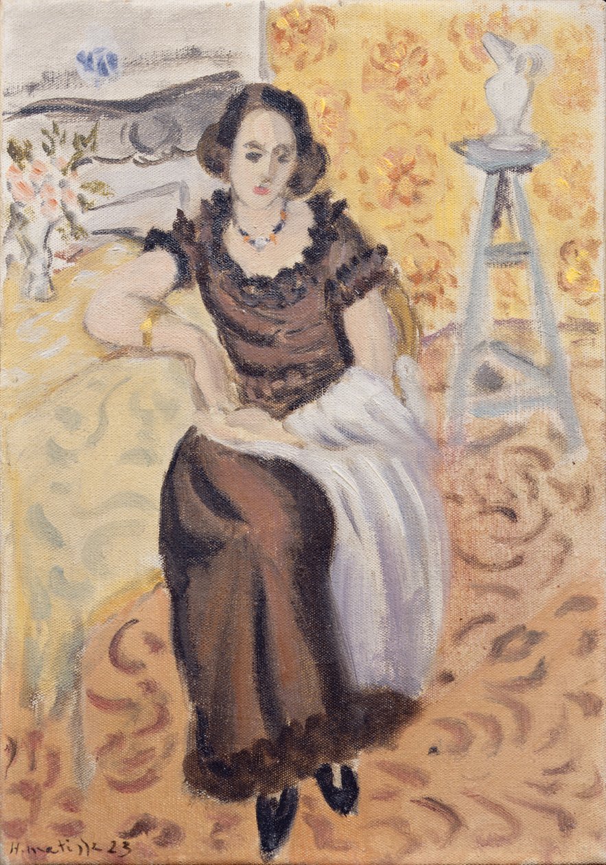 Fiatal lány fekete taft ruhában alkotó: Henri Matisse