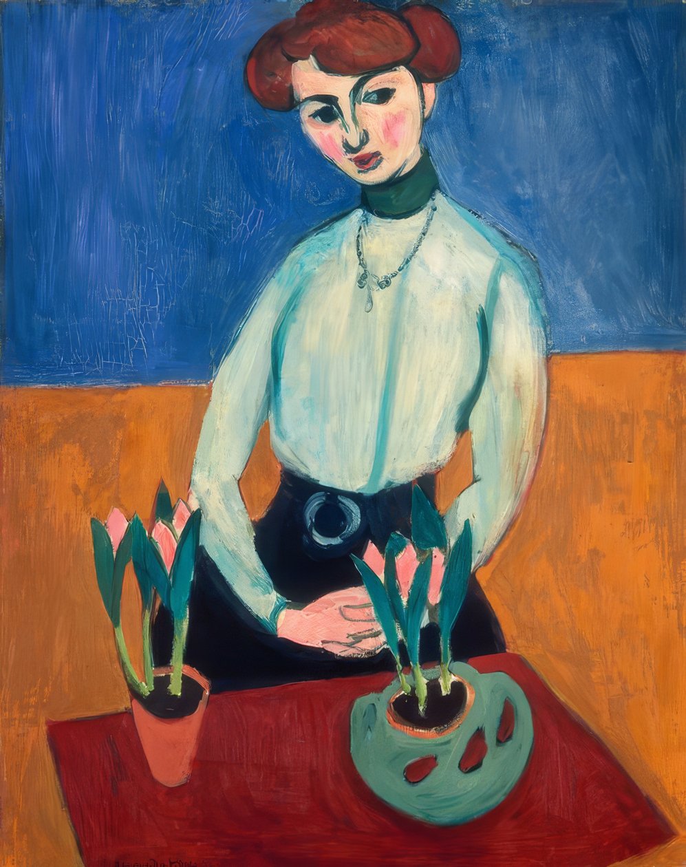 Fiatal nő tulipánnal alkotó: Henri Matisse