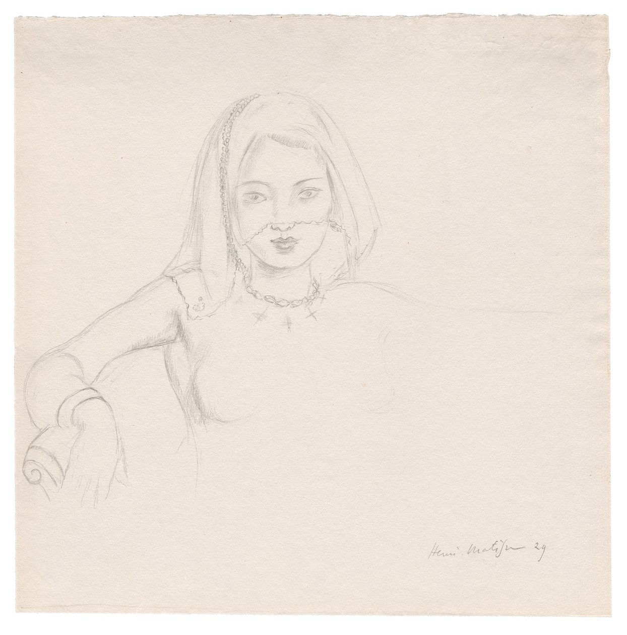 Fátyolos fiatal nő alkotó: Henri Matisse