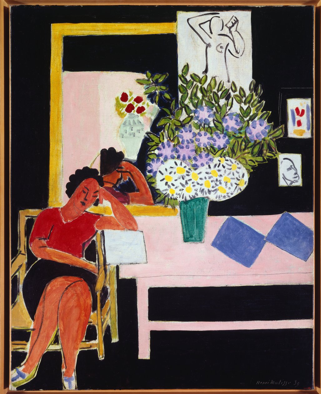 liseuse sur fond noir 1939 (olaj, vászon ) alkotó: Henri Matisse