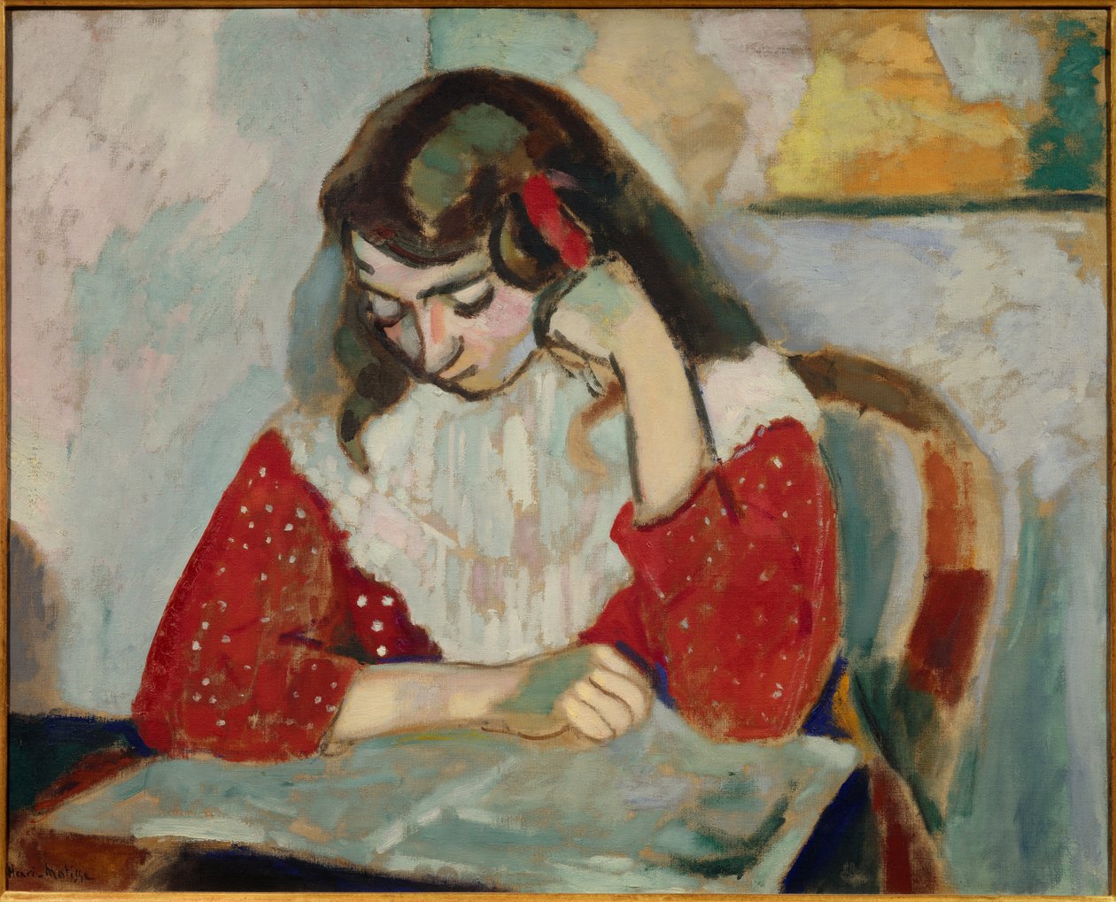 marguerite lisant 1906 (olaj, vászon ) alkotó: Henri Matisse