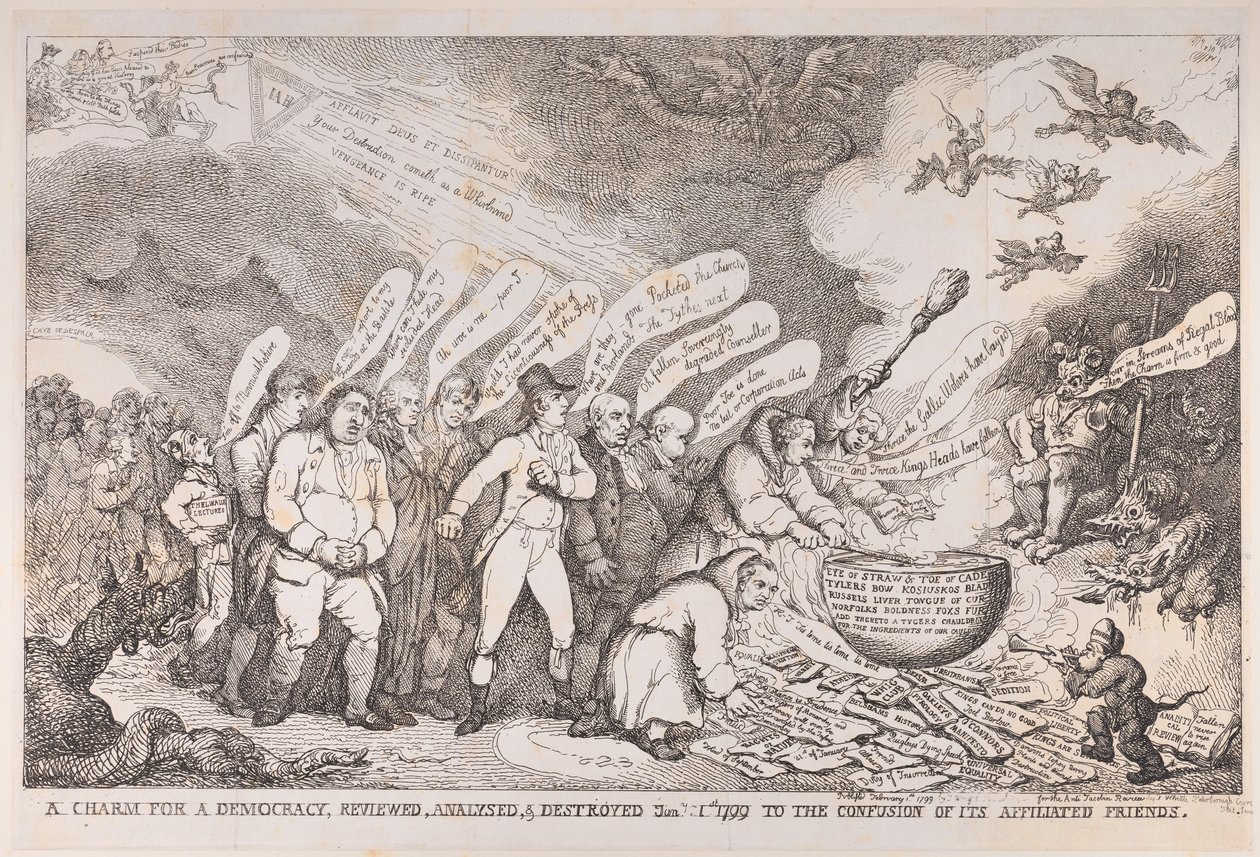 Egy demokrácia varázsa, áttekintve, elemezni és megsemmisíteni 1799. január 1-én a Conf...-nak, 1799. január 1. alkotó: Henri Merke