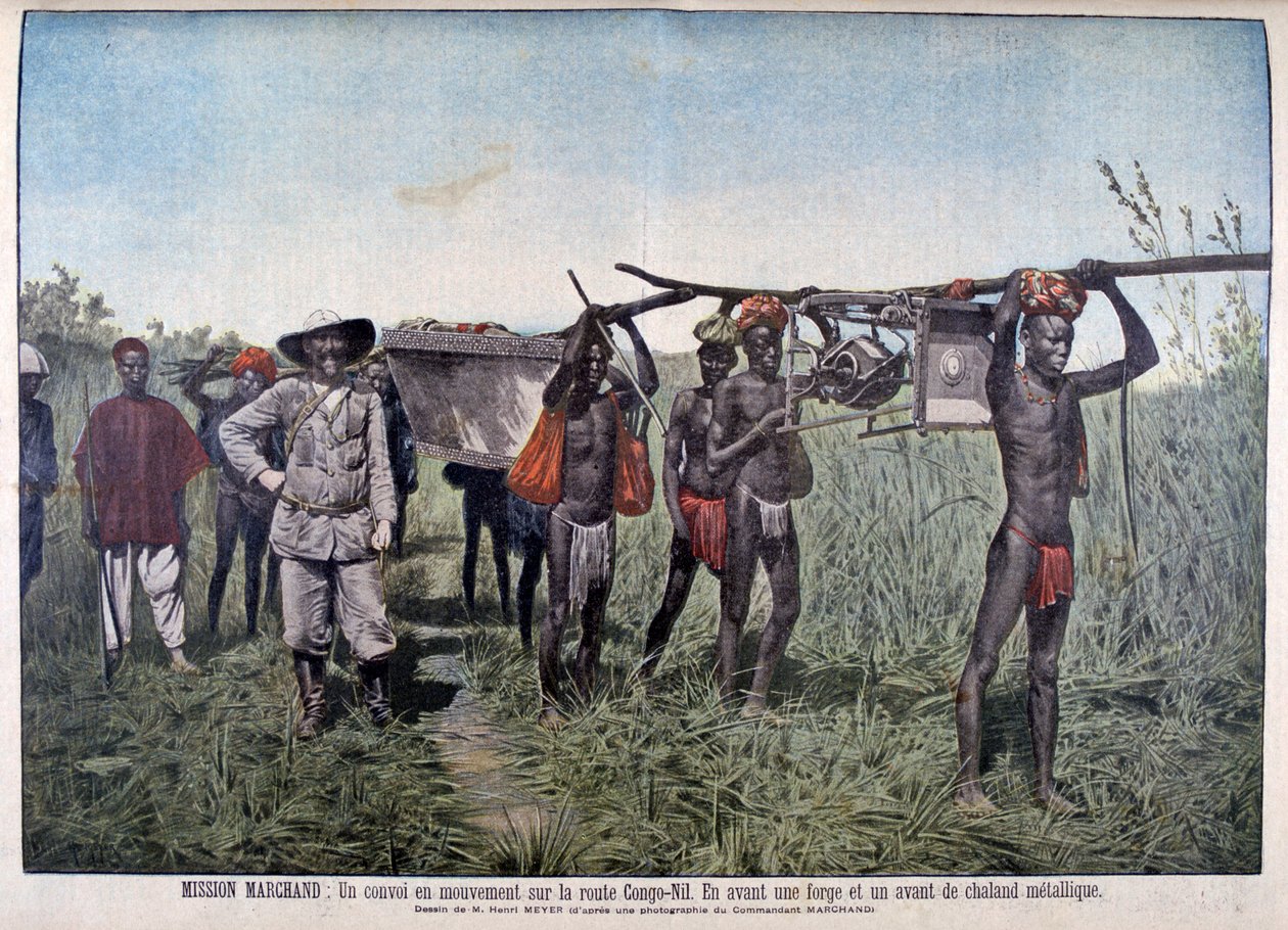 Egy konvoj a Marchand-i küldetésben 1898-ban, 1899-ben alkotó: Henri Meyer
