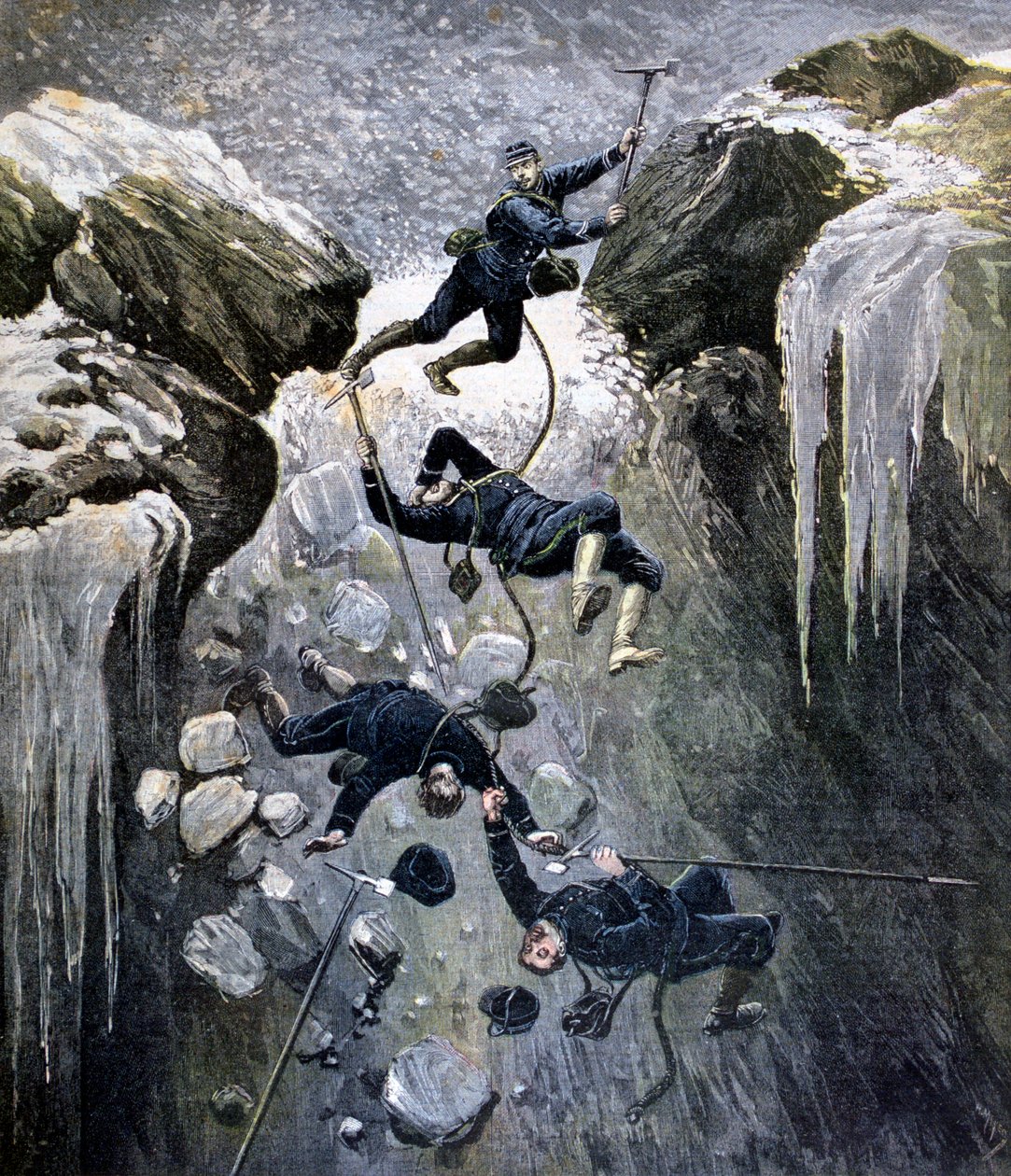 Egy szörnyű baleset az Alpokban, 1892 alkotó: Henri Meyer