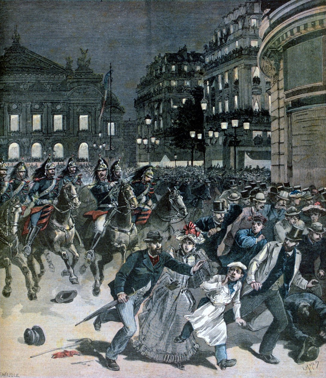 A Lohengrin opera ábrázolása, Place de lOpera, 1891 alkotó: Henri Meyer