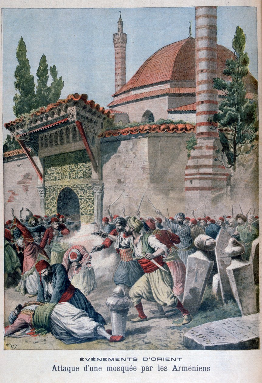 Örmények támadás egy mecset ellen, 1895 alkotó: Henri Meyer