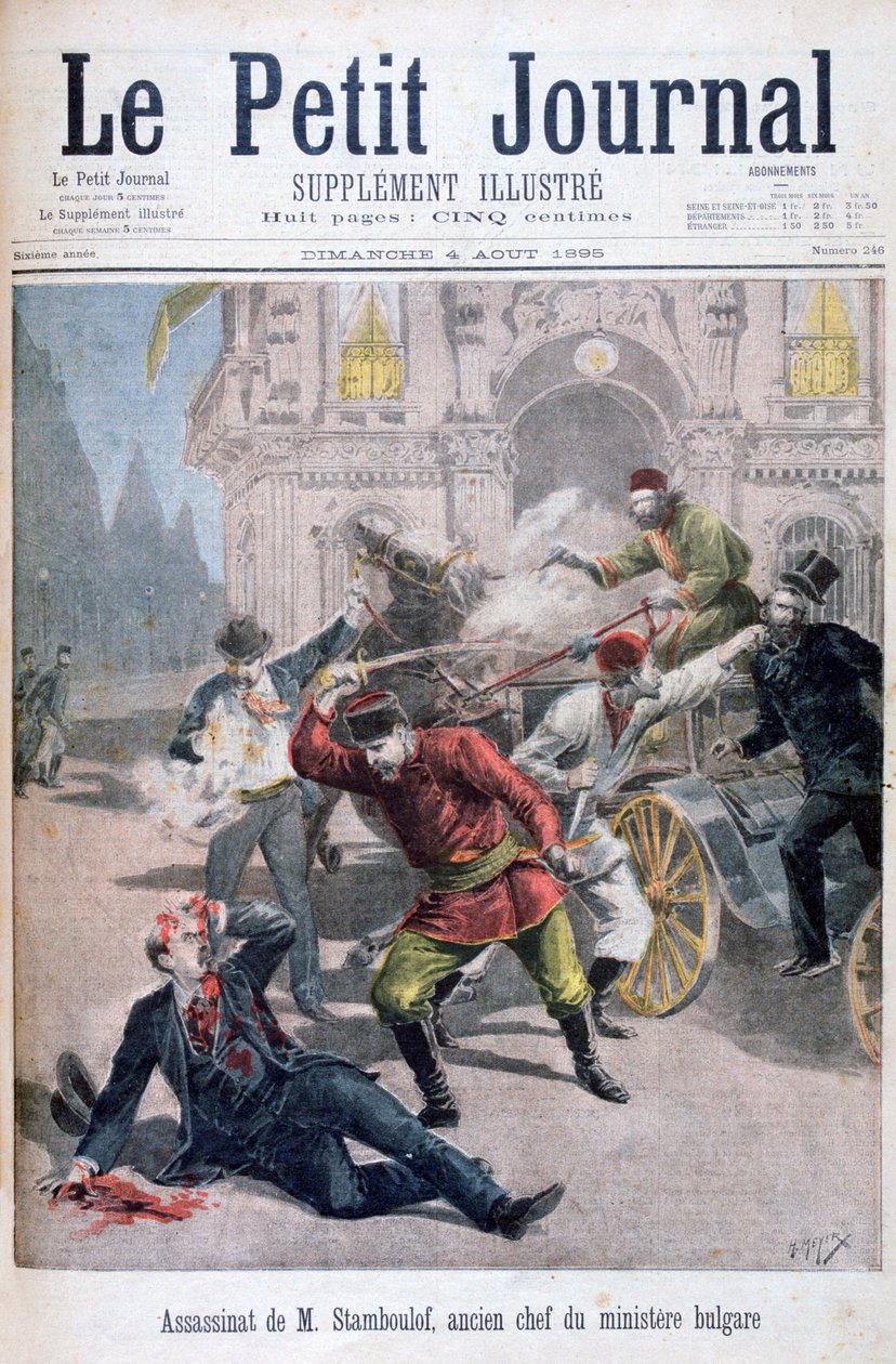 Stefan Stambolov meggyilkolása, Szófia, Bulgária, 1895 alkotó: Henri Meyer