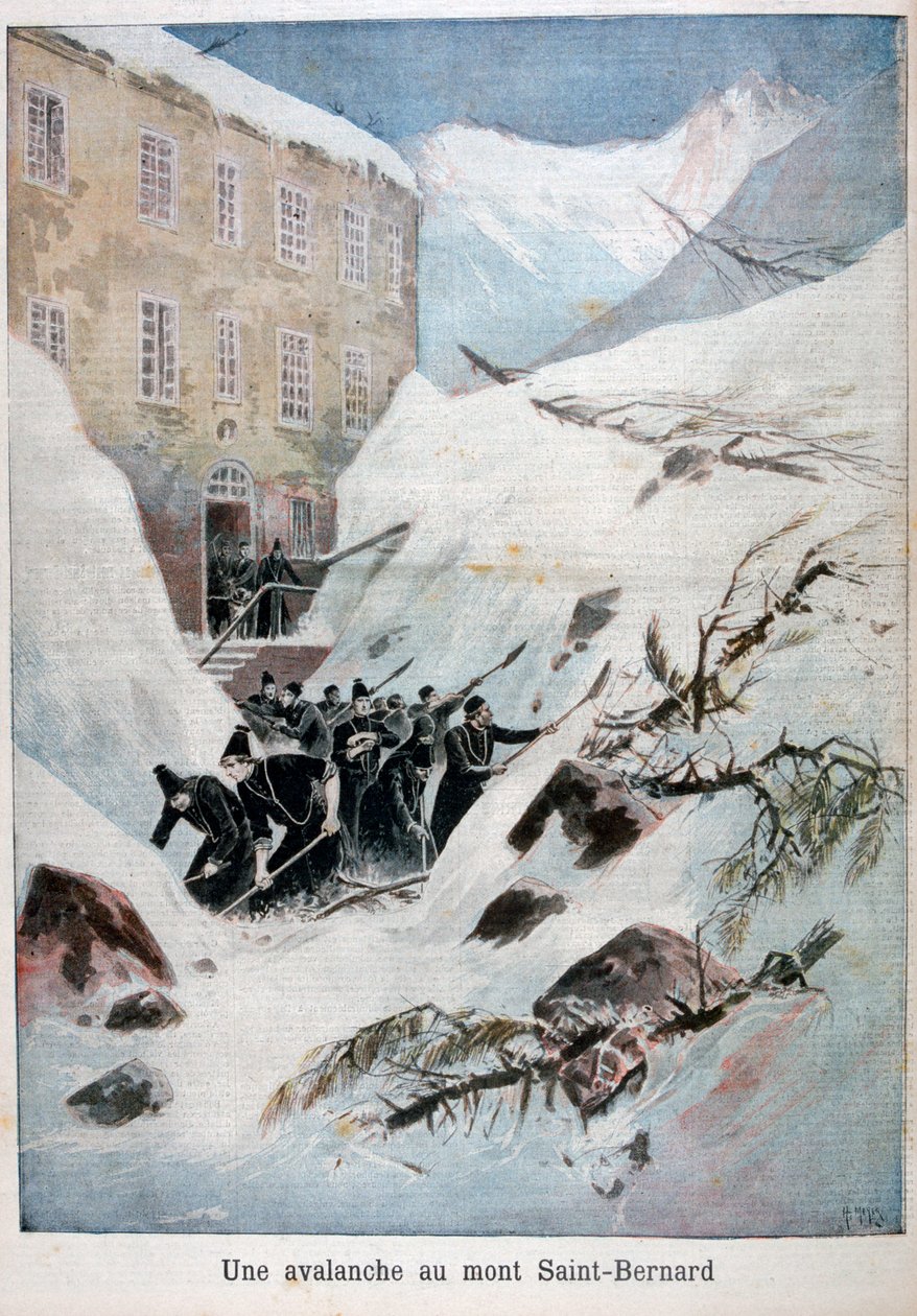 Lavina a Mont Saint-Bernardnál, Svájcban, 1897 alkotó: Henri Meyer