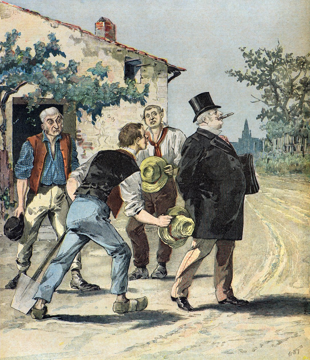 A jelöltek karikatúrája alkotó: Henri Meyer