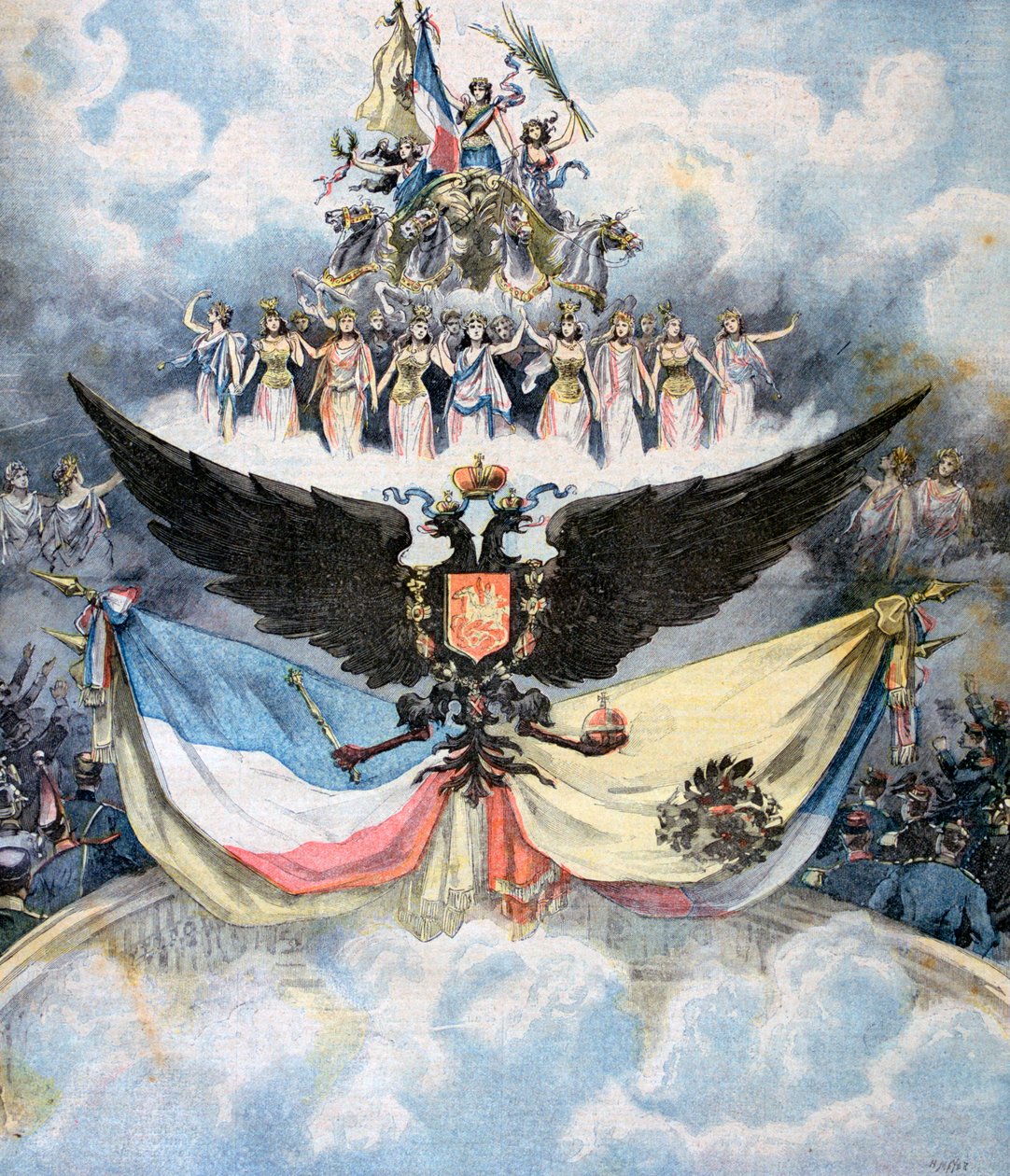 Ünnepségek a párizsi operában a francia-orosz kettős szövetség tiszteletére, 1893 alkotó: Henri Meyer
