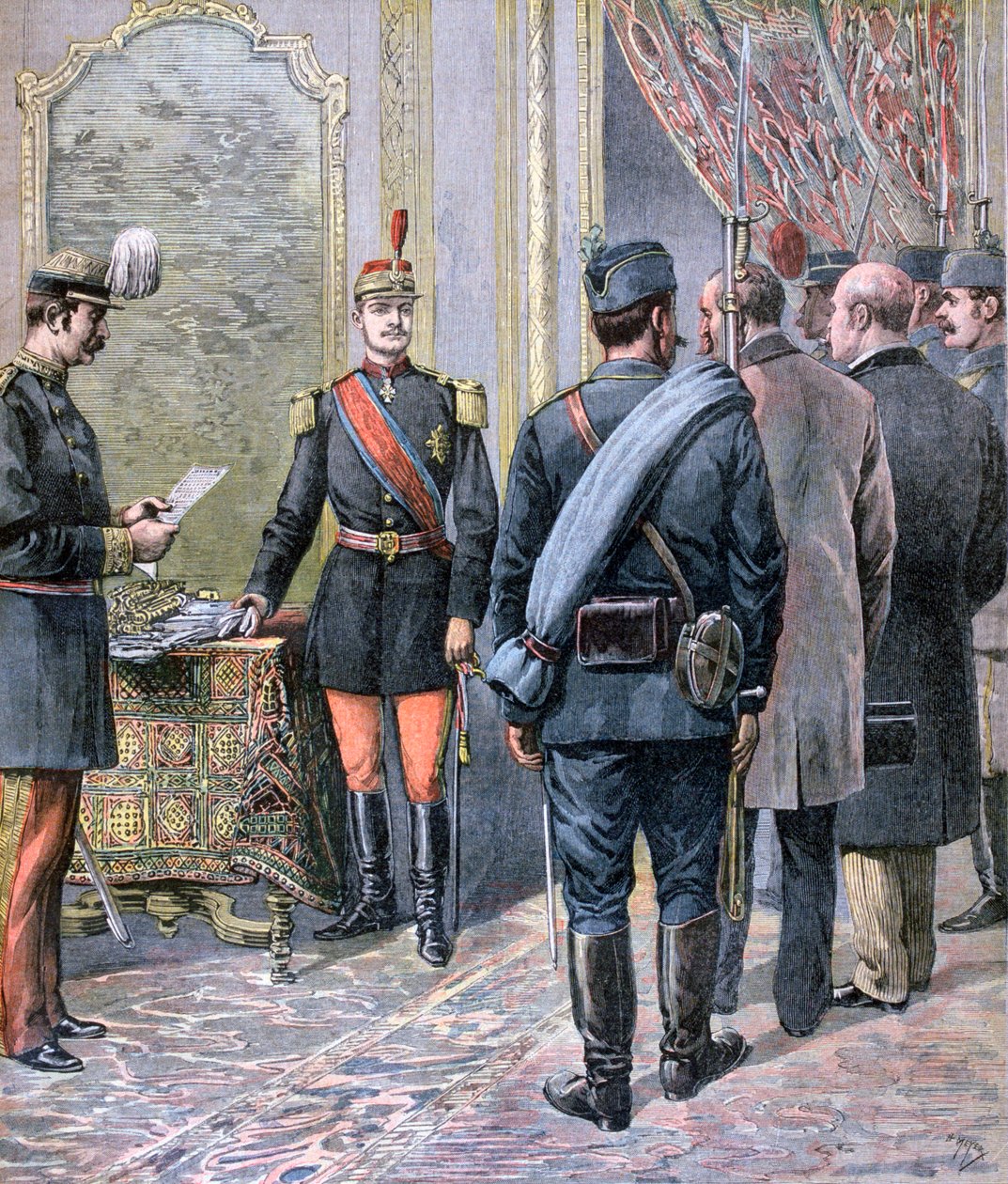 Puccs Szerbiában, 1893 alkotó: Henri Meyer