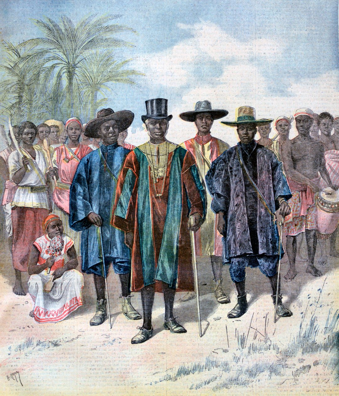 Dahomeans, 1893 alkotó: Henri Meyer