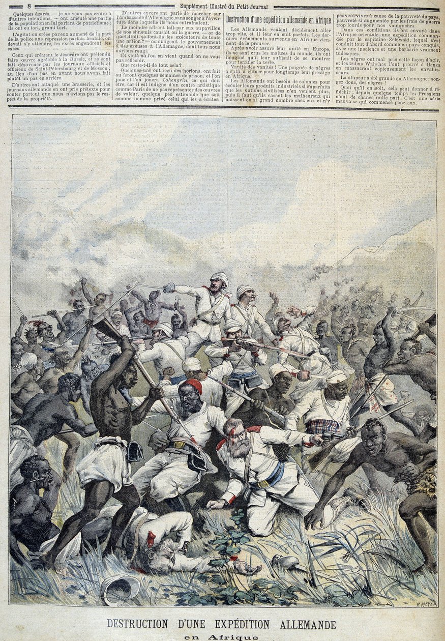 Egy afrikai német expedíció megsemmisítése – a „Le Petit Journal” 1891.10.03. alkotó: Henri Meyer