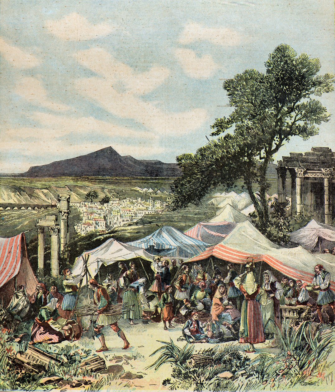 Földrengés túlélői Thébában alkotó: Henri Meyer