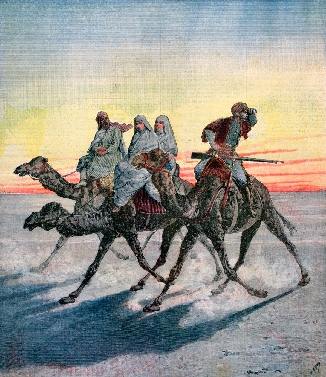 A Mahdi foglyainak szökése, Kartúm, Szudán, 1892 alkotó: Henri Meyer