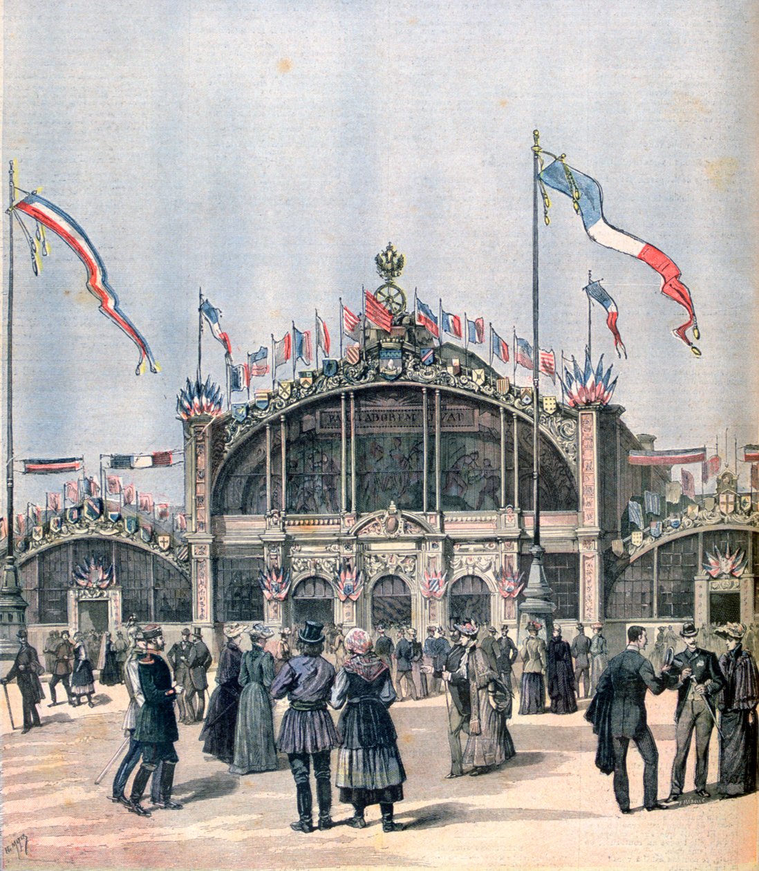 A francia-orosz kiállítás homlokzata, Moszkva, 1891 alkotó: Henri Meyer