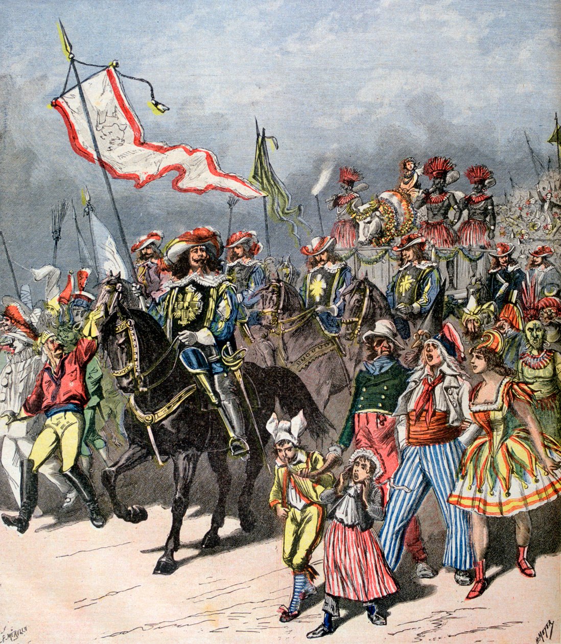 A hízott ökör francia karneválja, régen, 1891 alkotó: Henri Meyer