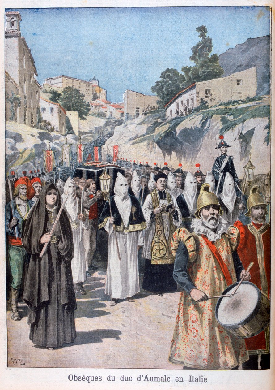 Aumale hercegének temetése Olaszországban, 1897 alkotó: Henri Meyer