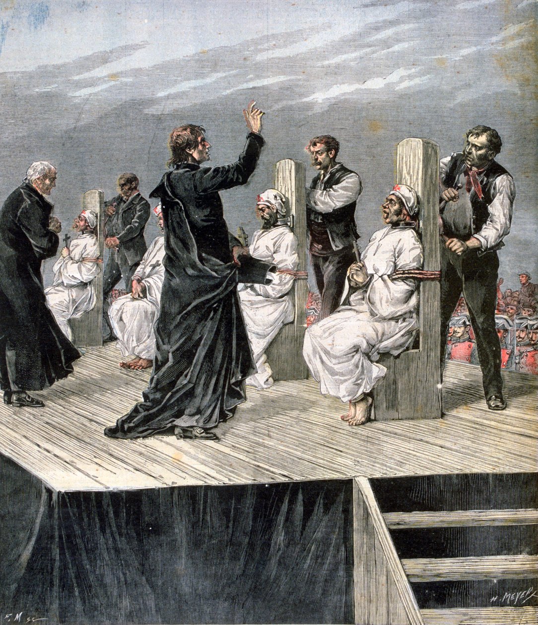 Anarchisták garrottingja a spanyolországi Xeresben, 1892 alkotó: Henri Meyer