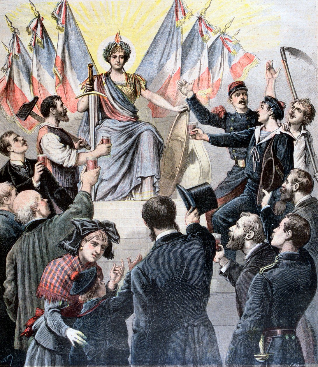 Boldog új évet Franciaország!, 1891 alkotó: Henri Meyer