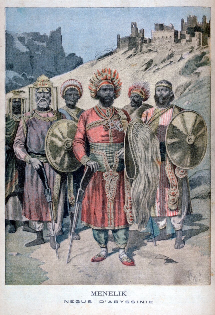 Az abesszíniai Menelik II, 1895 alkotó: Henri Meyer