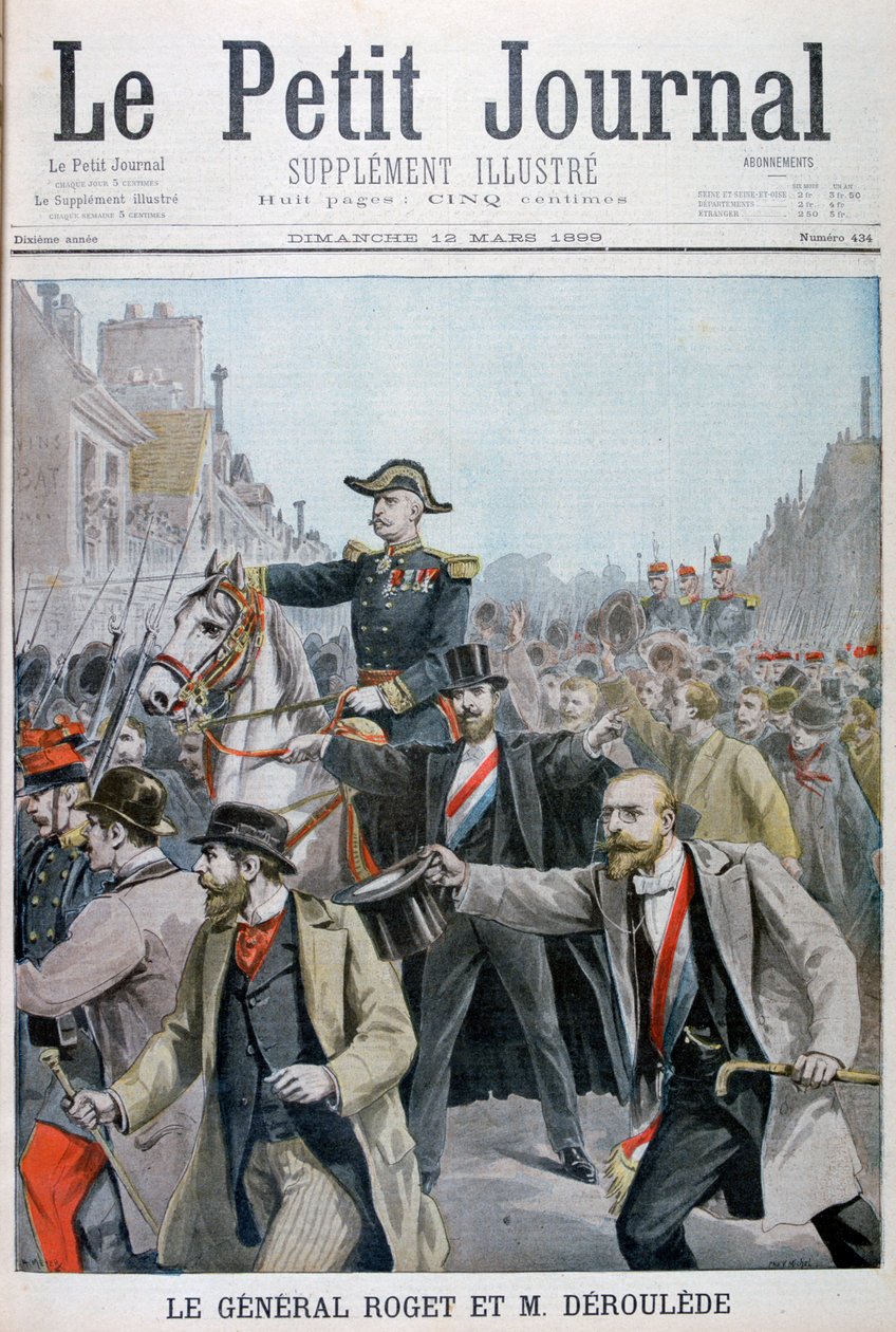 Paul Déroulède megragadja Rogets tábornok kantárját, Párizs, 1899 alkotó: Henri Meyer