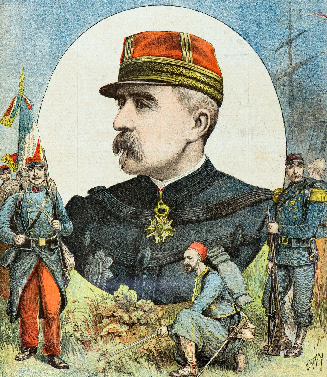 Jacques Duchesne tábornok portréja alkotó: Henri Meyer