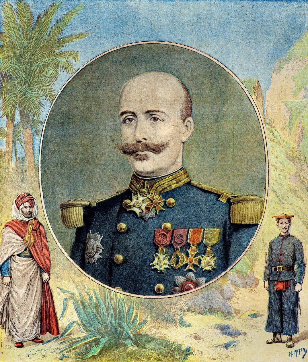 Oscar de Negrier tábornok portréja alkotó: Henri Meyer