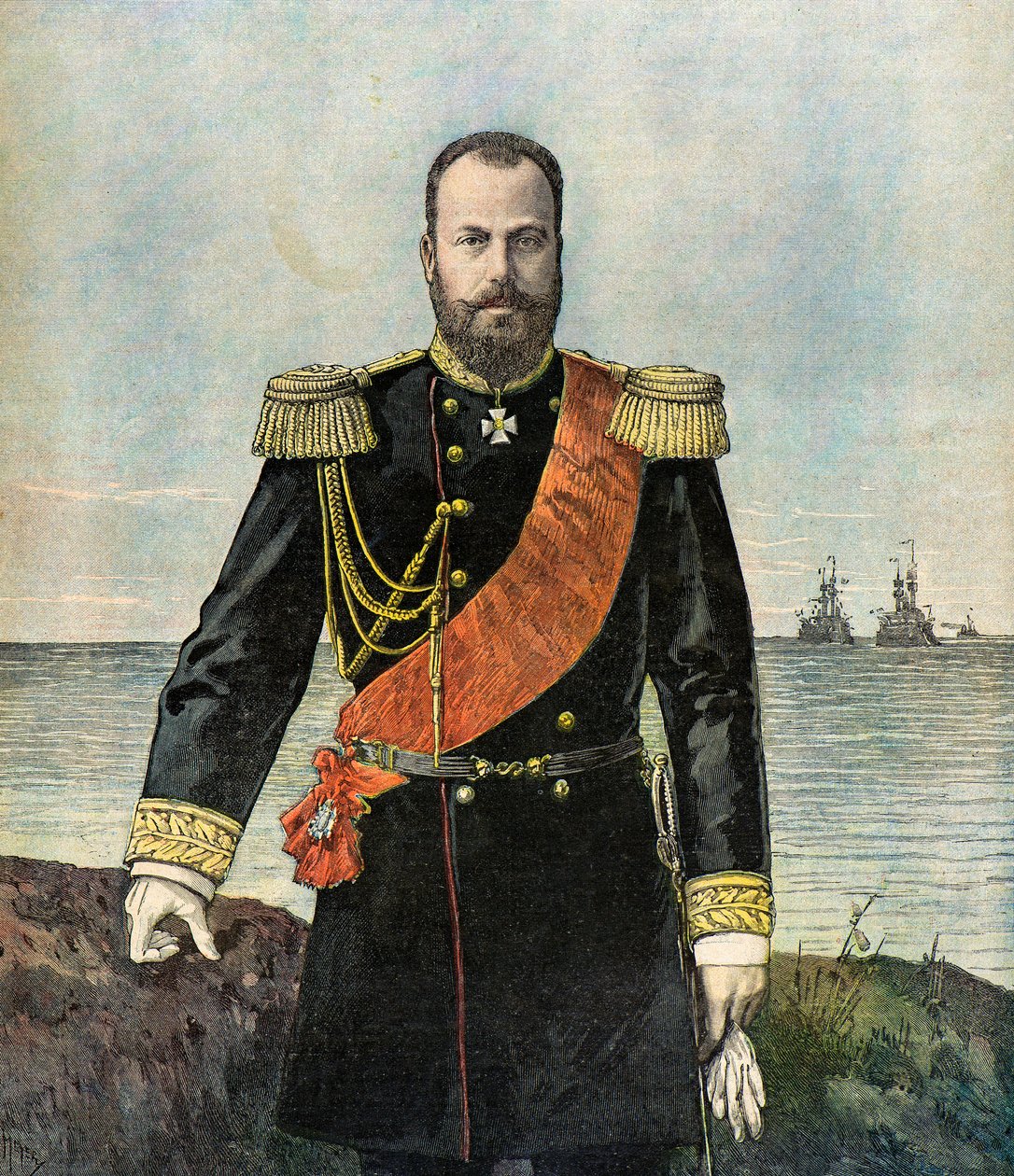 Alekszisz Alekszandrovics orosz nagyherceg portréja alkotó: Henri Meyer