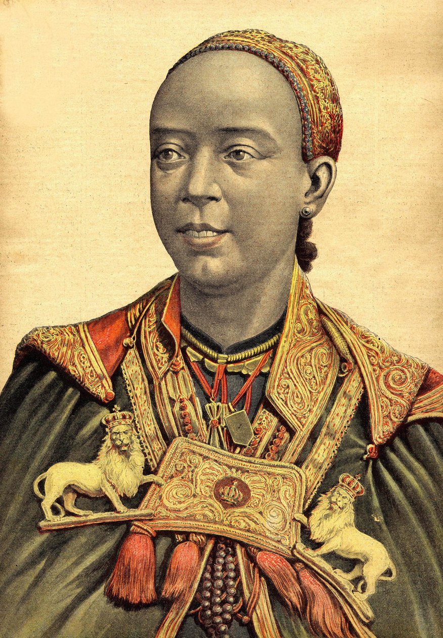 Portrait of the Impress of Abyssinia and Ethiopia Taitou (Taytu Betul alkotó: Henri Meyer