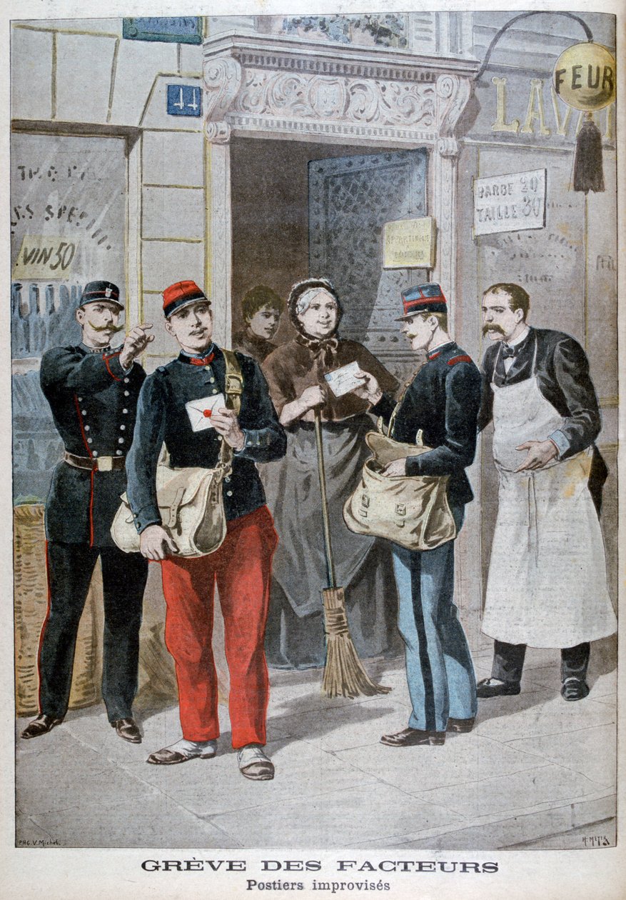 Postai alkalmazottak improvizálnak, 1899. alkotó: Henri Meyer
