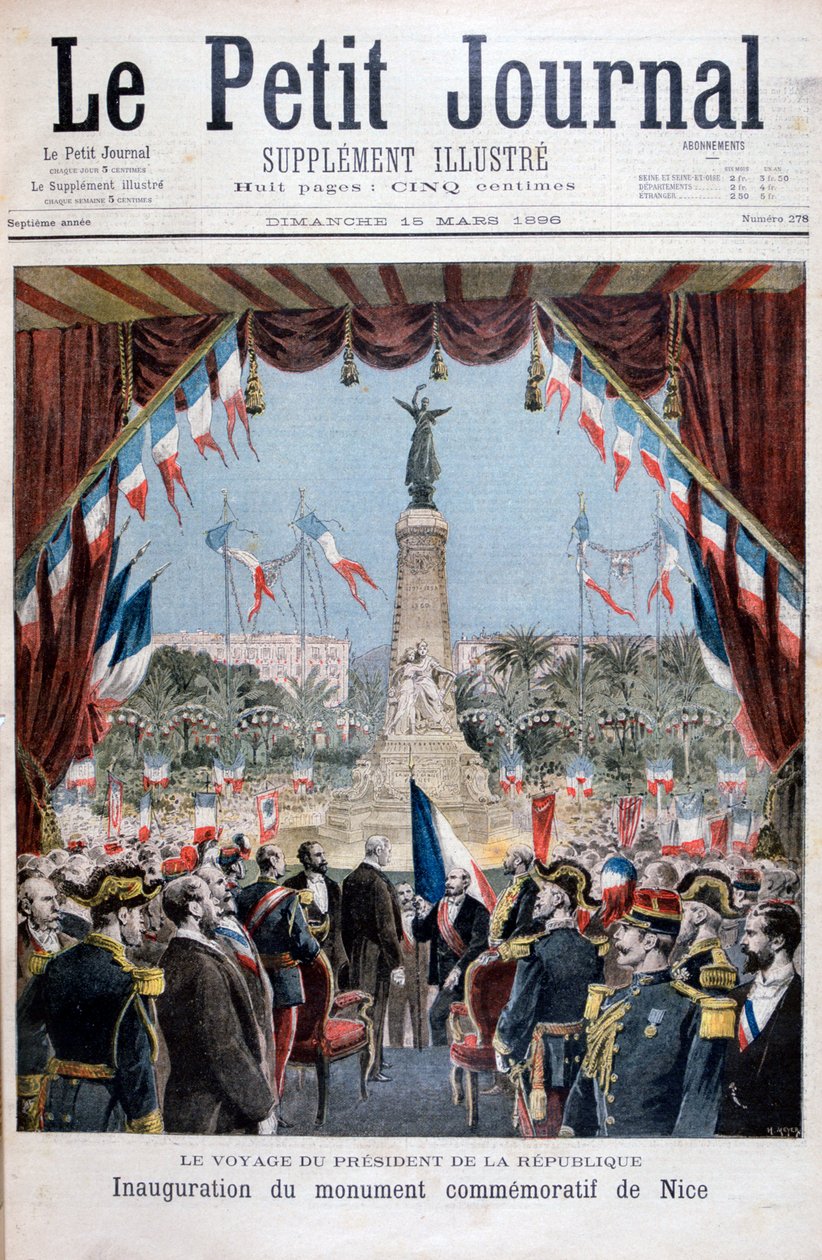 Faure elnök egy emlékmű avatóünnepségén Nizzában, 1896-ban alkotó: Henri Meyer