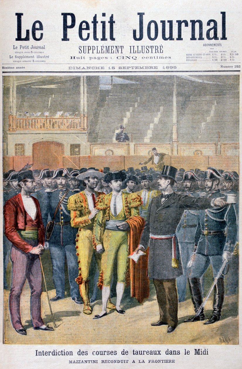 A bikaviadalok betiltása Dél-Franciaországban, 1895. alkotó: Henri Meyer
