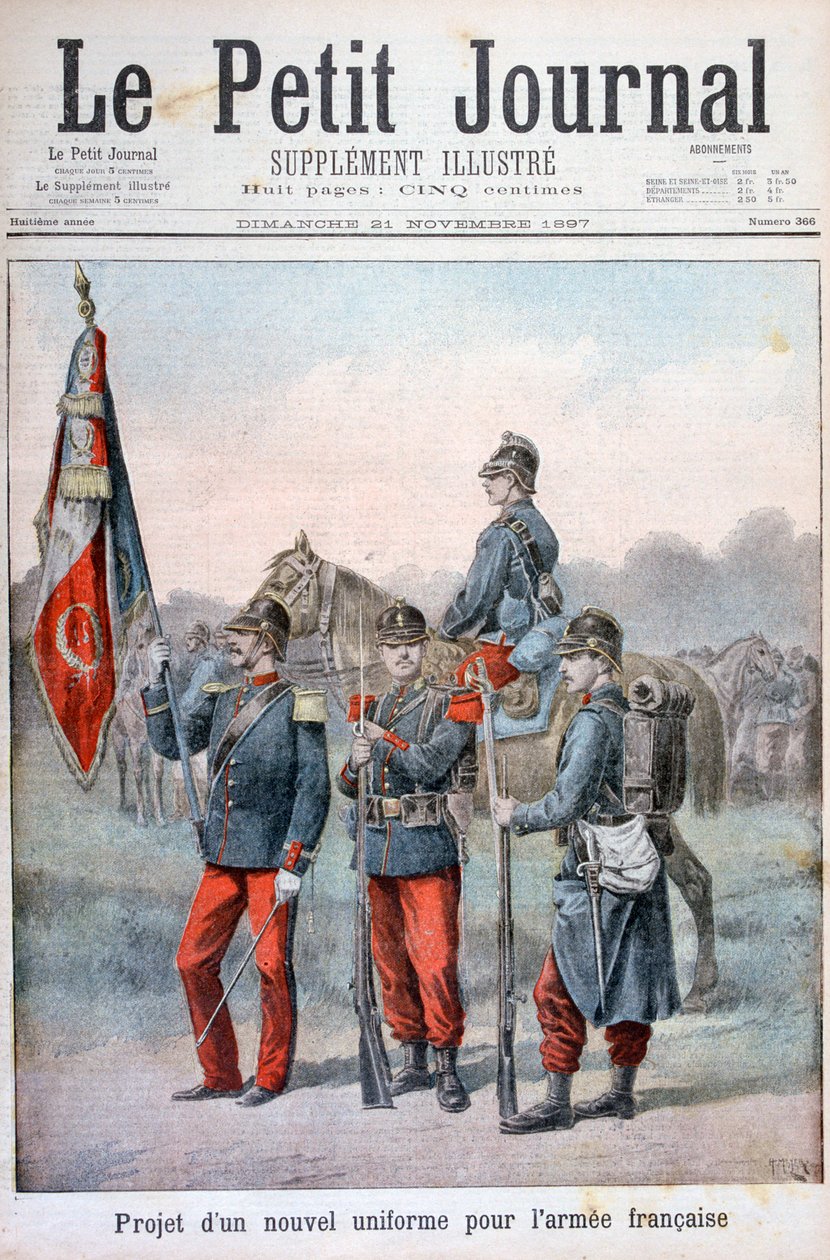 A francia hadsereg új egyenruhái, 1897 alkotó: Henri Meyer